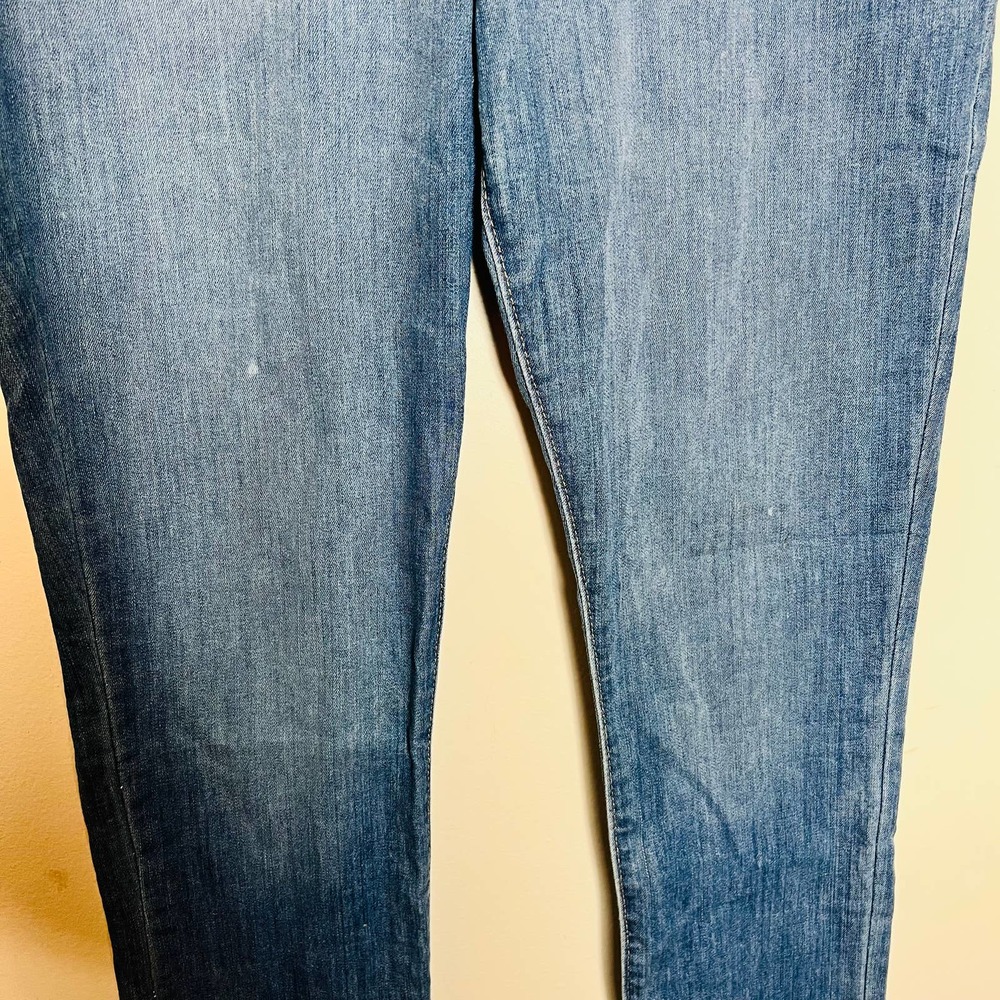 Levi's Mid Rise Slim Jeans 32 Med Wash Skinny Denim Stretch Faded High Waist - Picture 7 of 7
